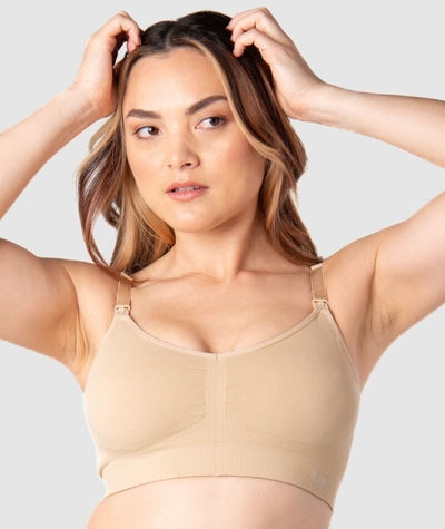 Hotmilk My Necessity Seamless Regular Fit Maternity & Nursing Wire-Free Bra - Frappe Bras