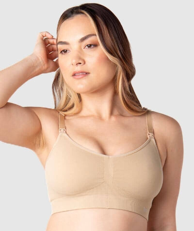 Hotmilk My Necessity Seamless Regular Fit Maternity & Nursing Wire-Free Bra - Frappe Bras