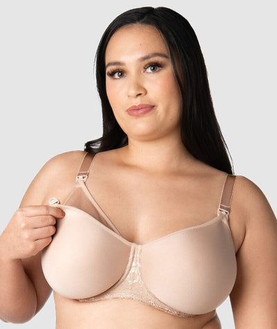 Missy Figure Types in 36B Bra Size Nude Maternity, Nursing and