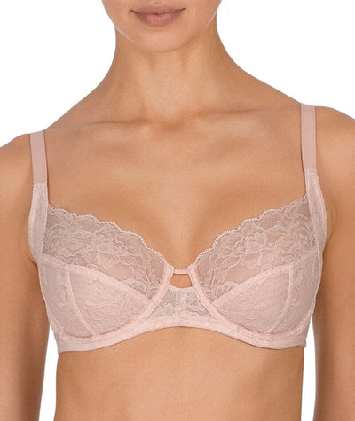 Natori Statement Supportive Full Figure Underwired Lace Bra - Cameo Rose/Cashmere Bras