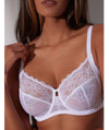 Natori Statement Supportive Full Figure Underwired Lace Bra - White Bras