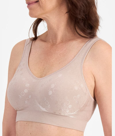 Playtex Comfort Revolution Contour Dot Wire-free 2 Pack Bra - Evening Blush/White Bras