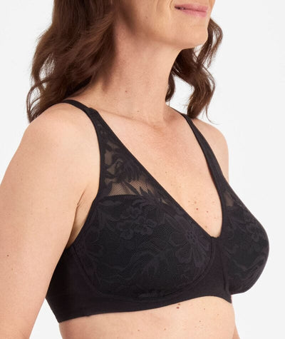 Playtex Ultralight Lace Wire-free Bra - Black Bras