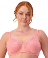 Triumph Lacy Minimizer Bra - Cherry Rose Bras