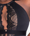 Scantilly Indulgence Stretch Lace Bodysuit - Black/Latte Bodysuits & Basques