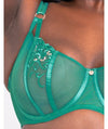 Scantilly Ornate Balcony Bra - Emerald Bras