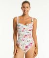 Sea Level Belle Twist Front A-DD Cup One Piece Swimsuit - Coconut Swim