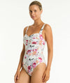 Sea Level Belle Twist Front A-DD Cup One Piece Swimsuit - Coconut Swim