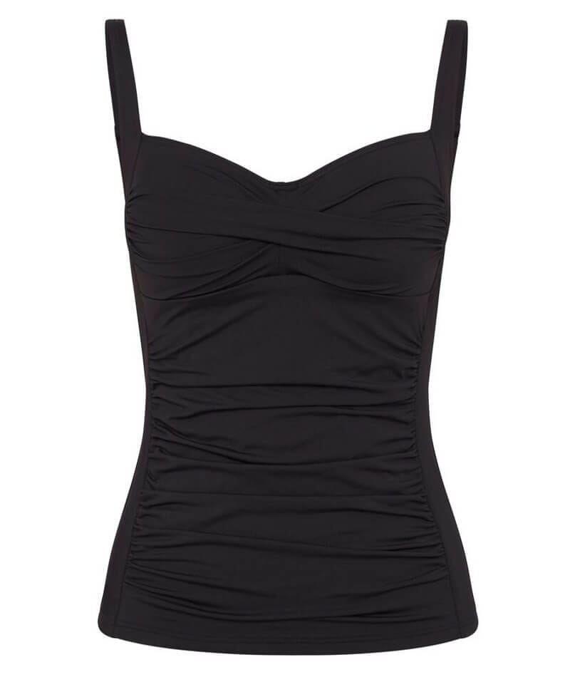 Sea Level Eco Essentials Twist Front A-DD Cup Singlet Top - Black ...