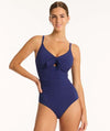 Sea Level Messina Tie Front DD-E Cup One Piece Swimsuit - French Navy Swim