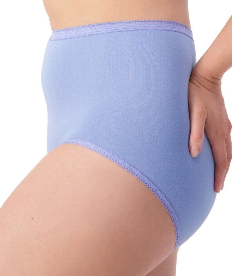 Buy Navy Blue/White High Leg Cotton Rich Knickers 4 Pack from Next Poland