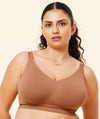 Sugar Candy Fuller Bust Seamless F-Hh Cup Wire-Free Lounge Bra - Clay Bras