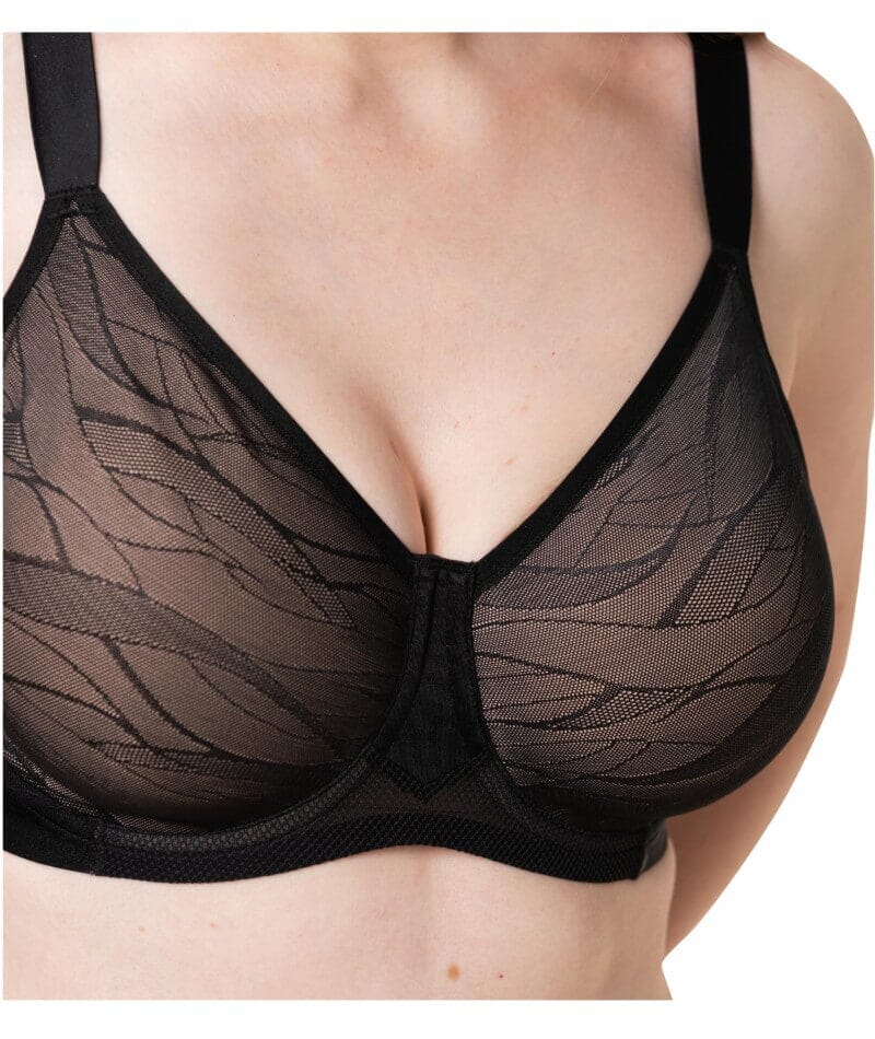 Buy Triumph Contouring Sensation Non Padded Wired Support Minimizer Bra -  Black online