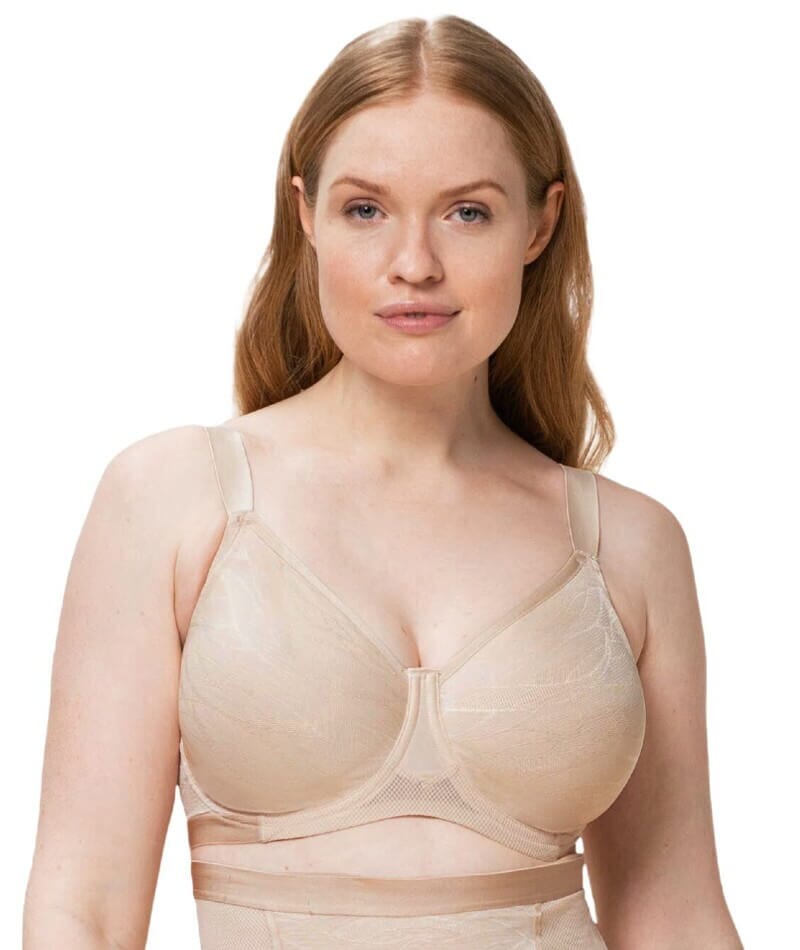 Aris Monica Women's Bra C cup with microfiber underwired Size 6 Nude