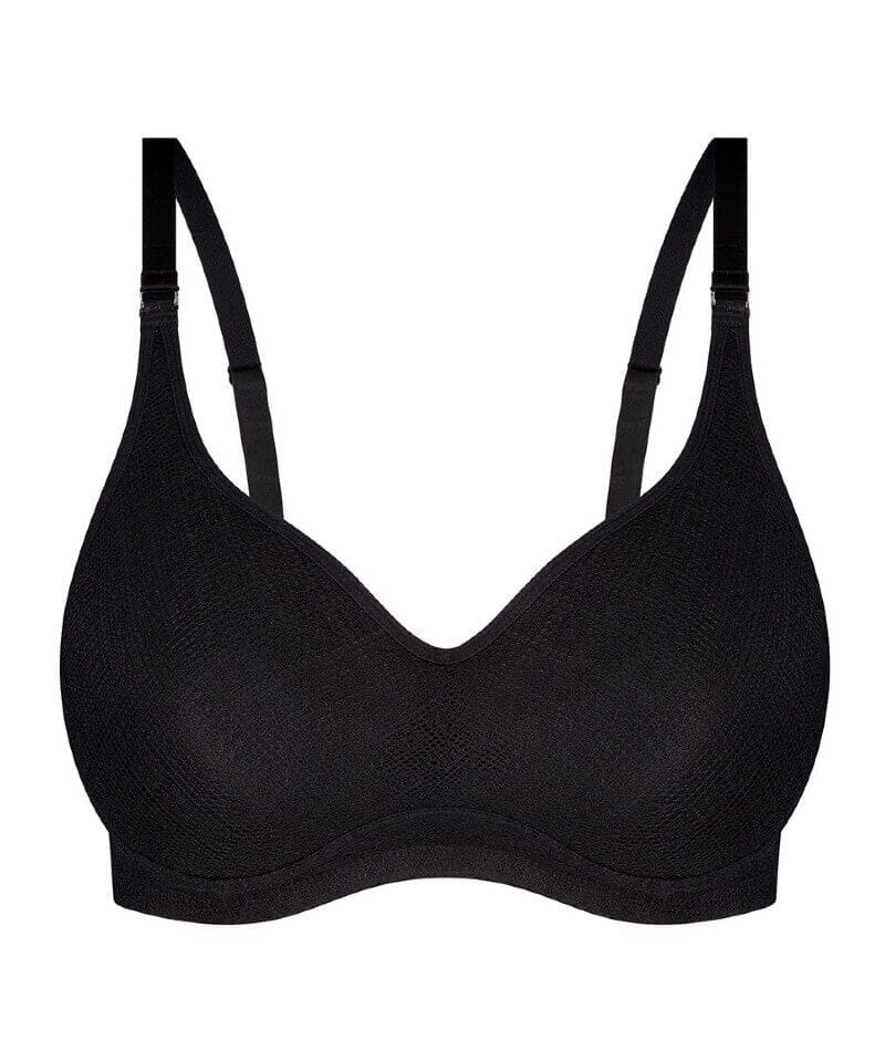 Triumph Amour Maternity Lace Padded Wire-free Bra - Black