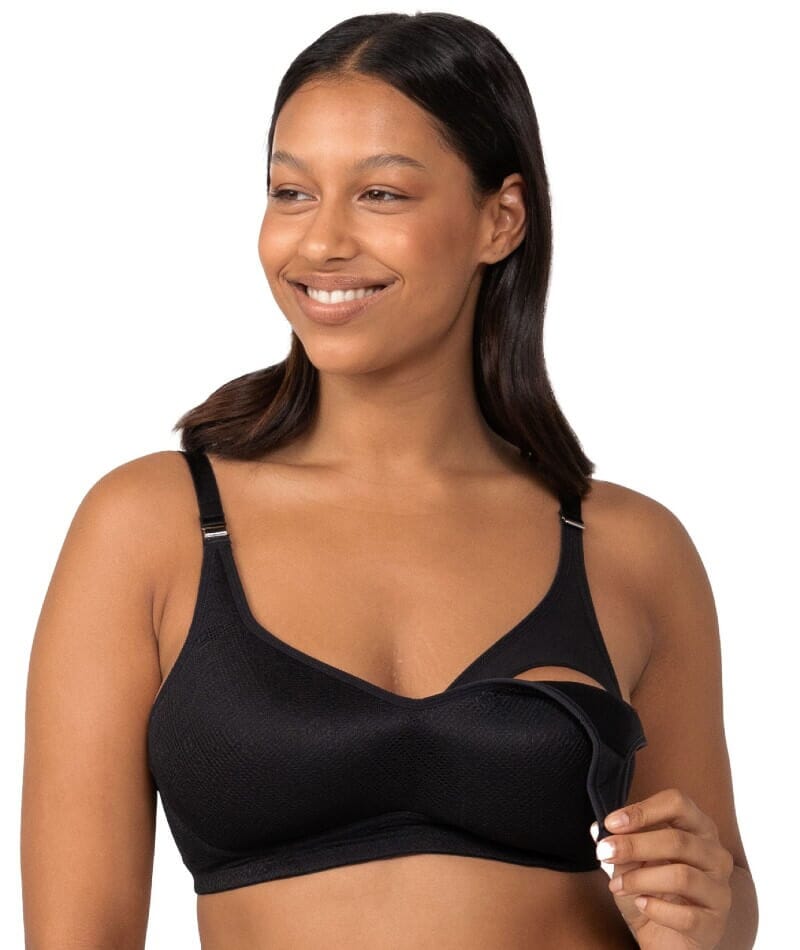 Lace Maternity Wirefree Bra In black