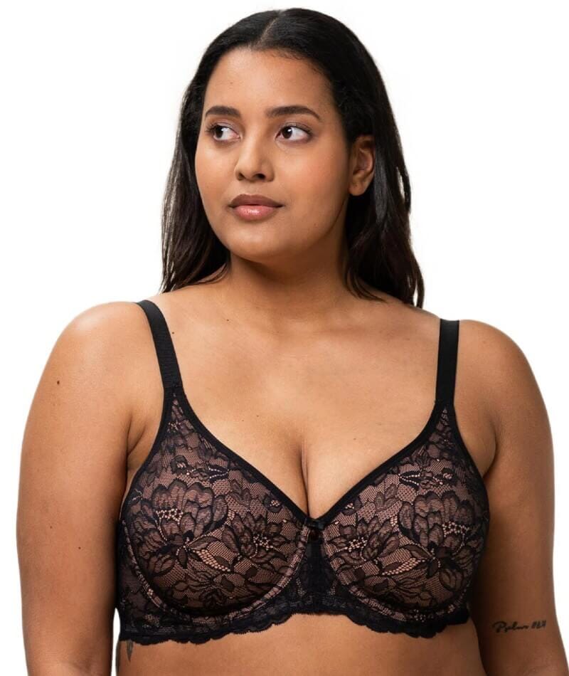 Auden, Intimates & Sleepwear, 2 For 2 Auden Black Mesh Lace Unlined Cup  Bra With Underwire Size 36d