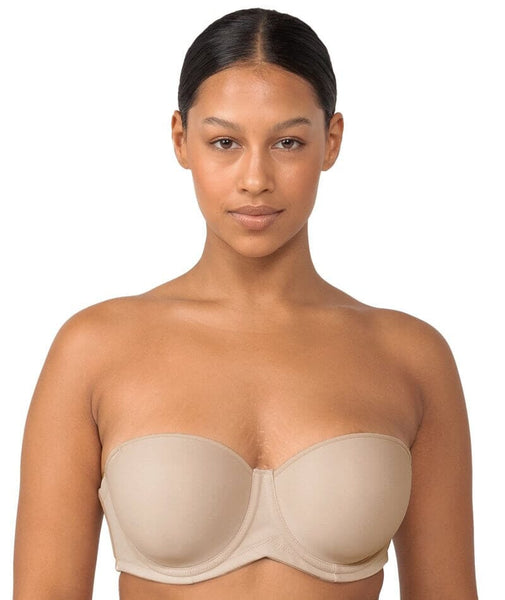 Womens Underwire Bandeau Minimizer Starpless Bras For Large Bust Pale Nude  40DD