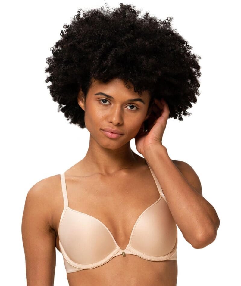 Strapless Push Up Bra Women Front Closure Seamless invisible Lingerie Beige  34A