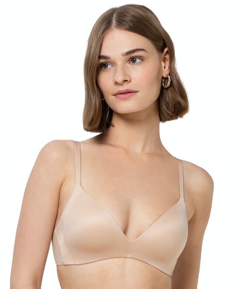 Women's Beige Cotton Soft Light Padded Non-Wired Regular Everyday Bra (Size  30)