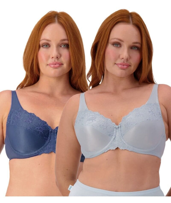  Minimizer Bras For Women Full Coverage Underwire Bras For  Heavy Breast 46C Pastel Blue