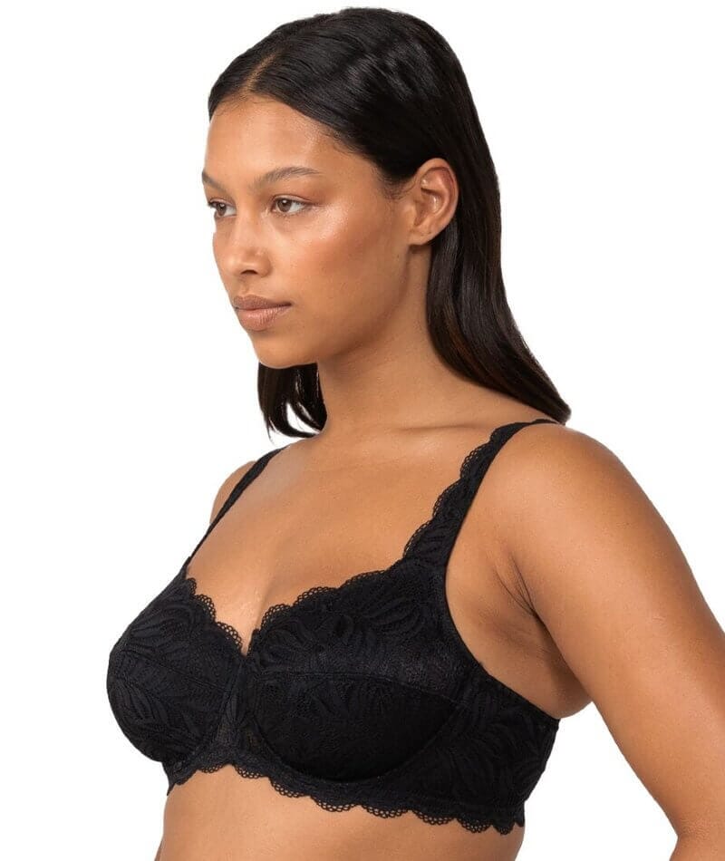 Intimates Body Candy Bra Women Size 34C Black Lace Underwire NEW