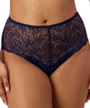 Triumph Essential Lace Maxi Brief - Navy Blue Knickers