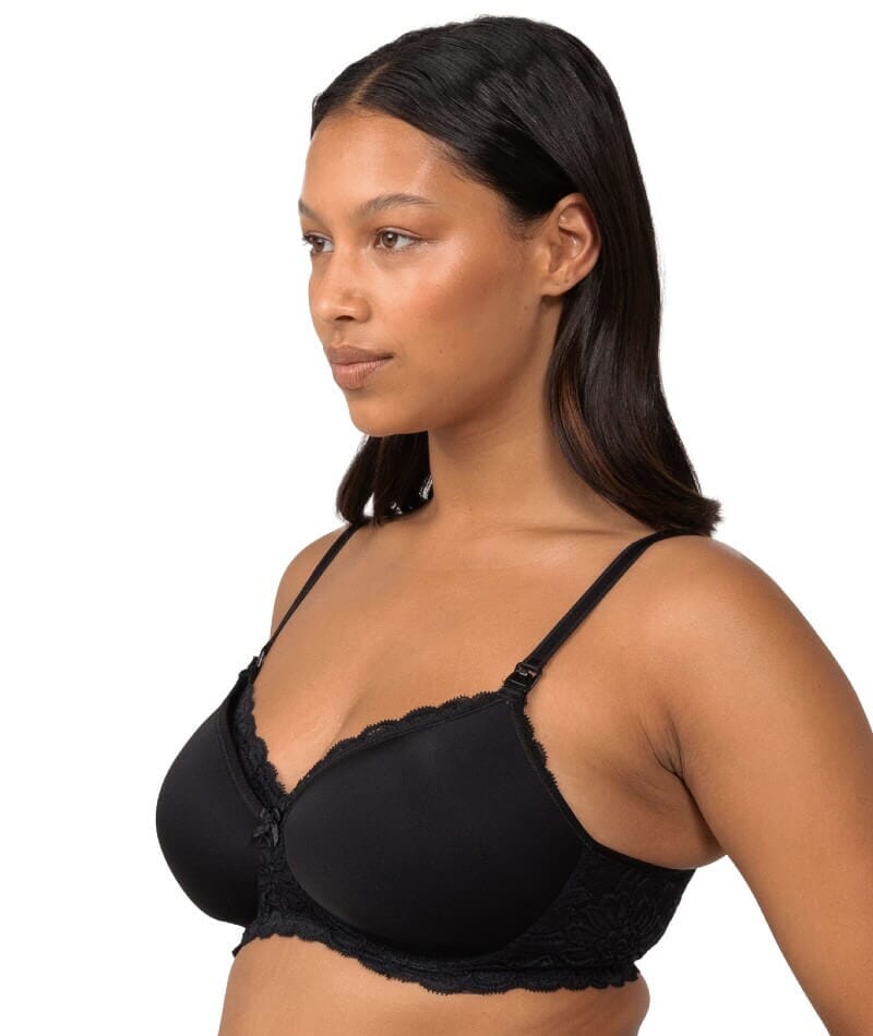 Triumph Mamabel Smooth Wire-free Maternity Bra 2 Pack - Black/Nude - Curvy  Bras