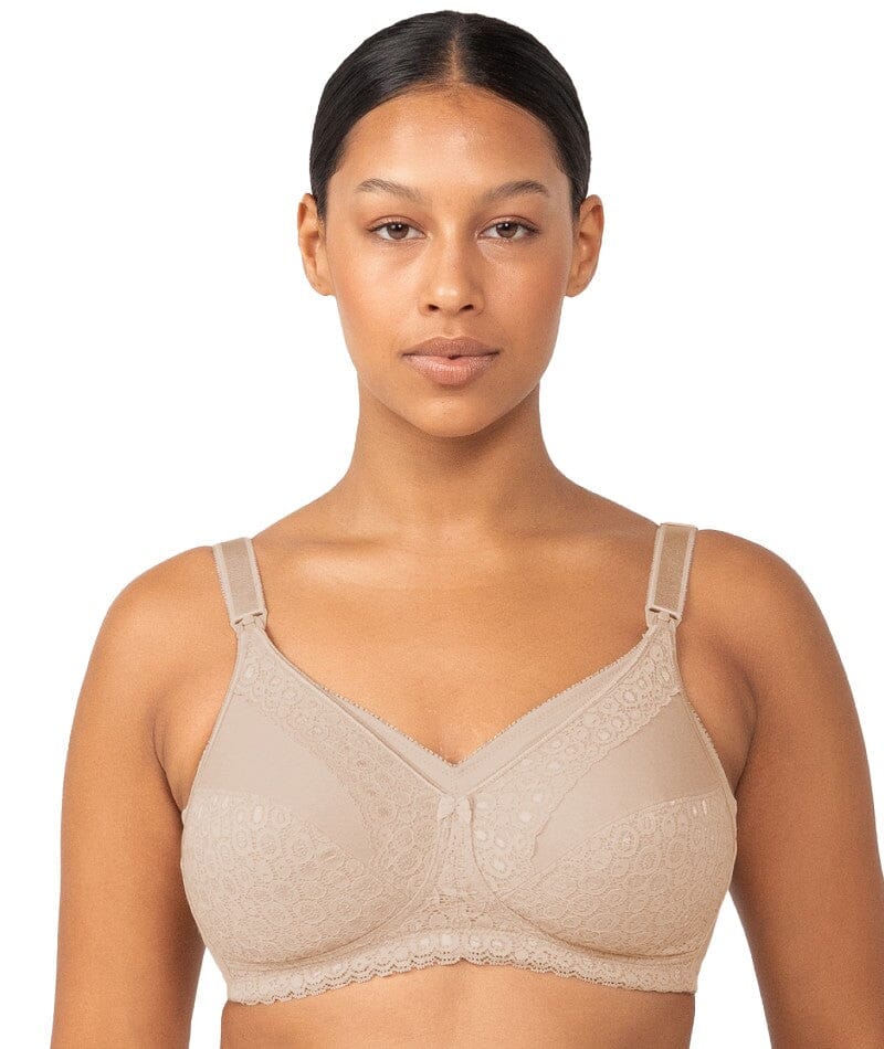 Buy Non-Padded Non-Wired Full Cup Feeding Bra in White - Cotton