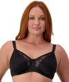 Triumph Lacy Minimizer Bra - Black Bras