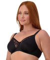 Triumph Lacy Minimizer Bra - Black Bras