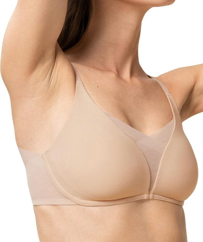 Dorina Beige Nude Lounge Moulded Cup Non Wire Wire Free Wireless
