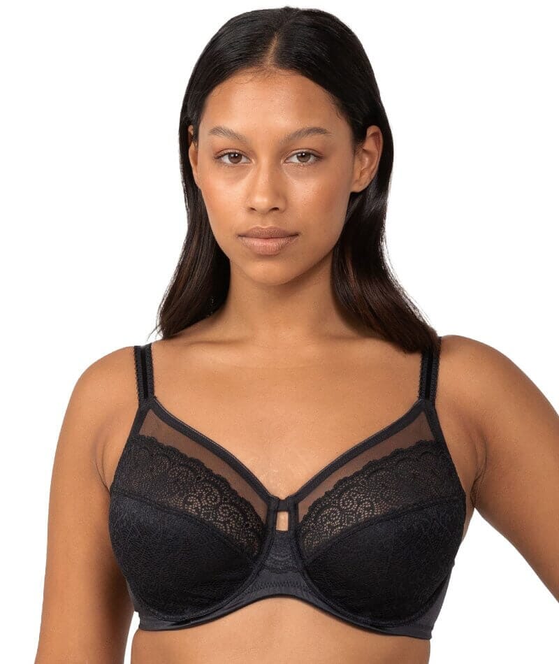 32D Sheer Unlined Bra See Through Non Padded Lace Plus Size