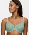 Triumph Signature Sheer Underwired Minimiser Bra - Misty Turquoise Bras