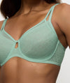 Triumph Signature Sheer Underwired Minimiser Bra - Misty Turquoise Bras