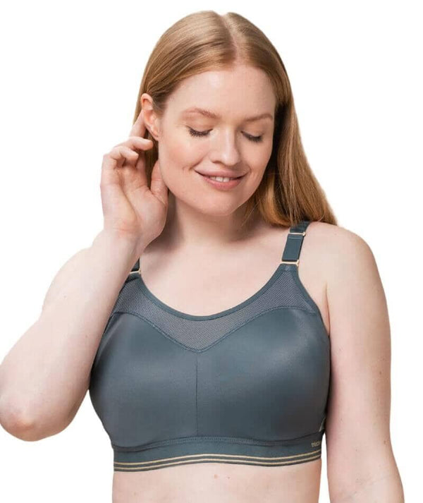 Triumph Triaction Seamless Motion P Cup XS Sports Bra without Wire Grey