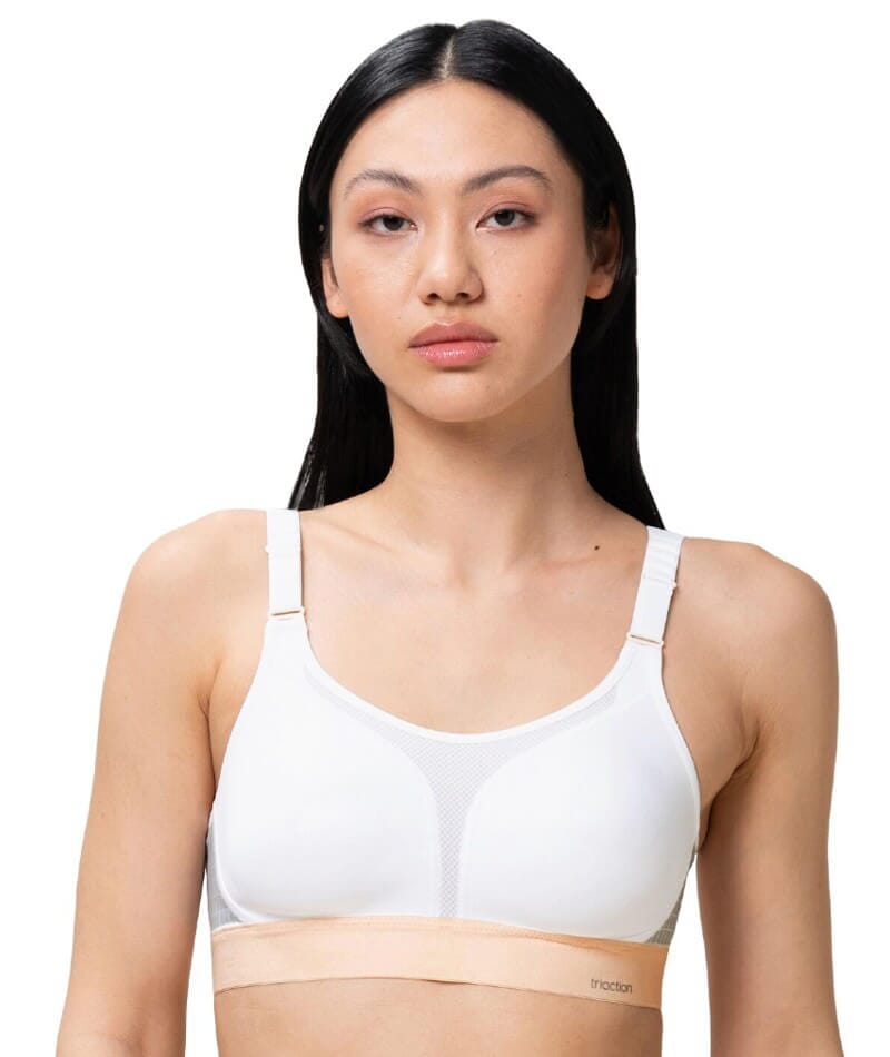 Triumph Sports bra TRIACTION HYBRID LITE with mesh in white
