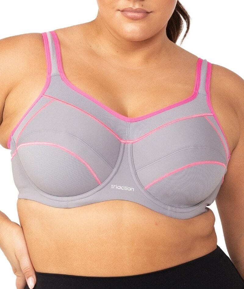 TRIUMPH-110I508 Padded Non Wired with Back Hook Polymide Spandex Fabric  Sports Bra