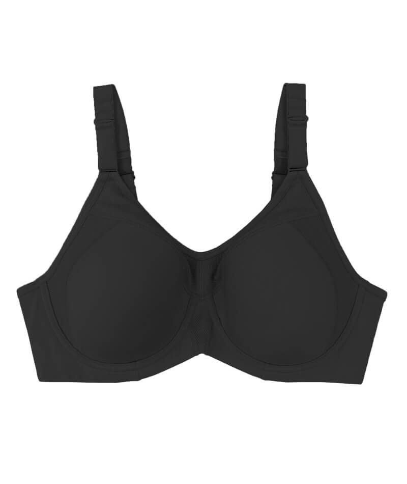 Triumph Triaction Ultra Underwired Padded Sports Bra - Black - Curvy Bras