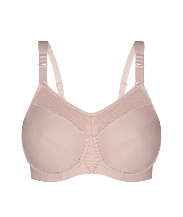 Triumph Triaction Ultra Underwired Sports Bra - Fig Pink - Curvy Bras