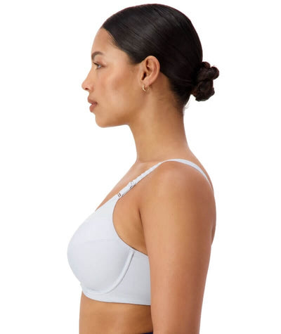 Models a triaction workout bra by triumph hi-res stock photography