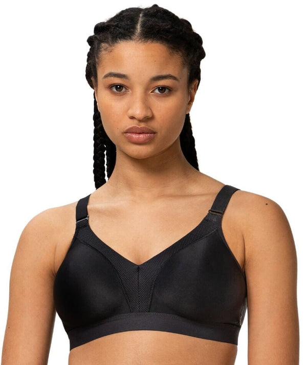 Buy online Black Striped Thermal Sports Bra from lingerie for