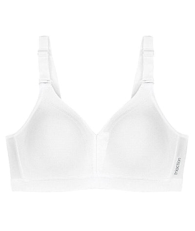 white cotton sports bra