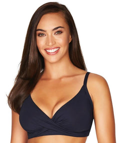 Sea Level Amazing Lace Underwire F Cup Tri Bikini Top - Night Sky - Curvy  Bras