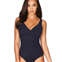 Sea Level Eco Essentials Short Sleeve A-DD Cup One Piece Swimsuit - Black
