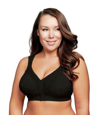 Pour Moi Black Bralette India Front Fastening Underwired Bralette
