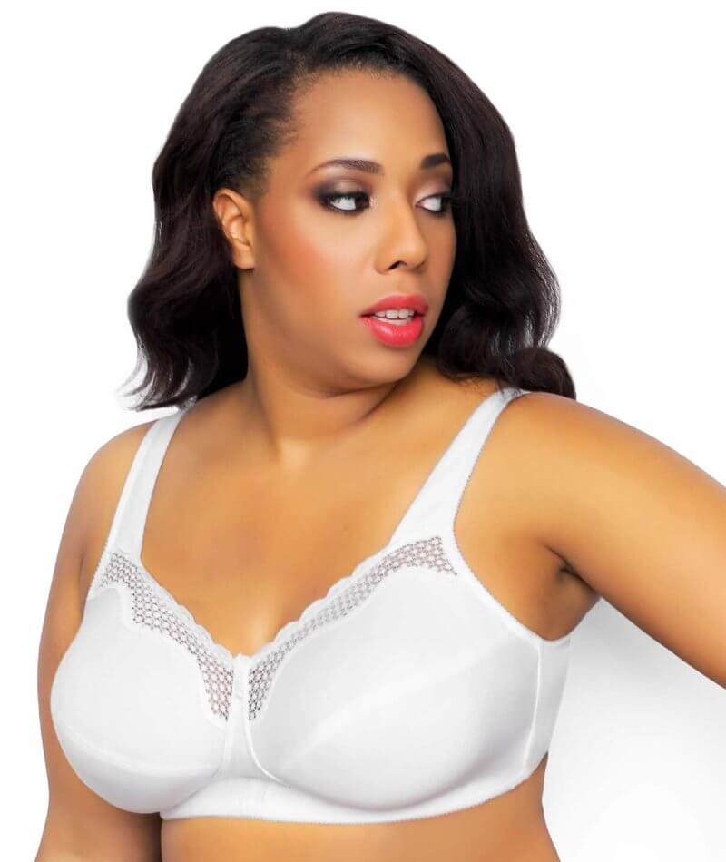 Ladies Top Cotton Rich Full Cup Bra Wirefree Unpadded Comfort Bralette Plus  Size
