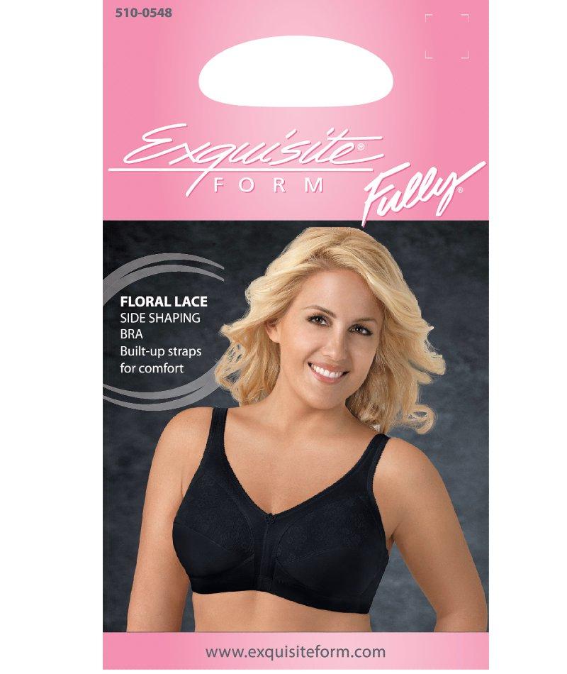 Just My Size Comfort Shaping Wirefree Bra Black 38D Women's 