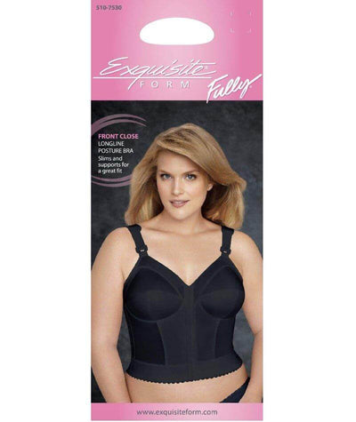 Exquisites Form Exquisite Form 5107530 FULLY Slimming Wireless Back &  Posture Support Longline Bra with Front Black Size 40 B - $17 - From jello