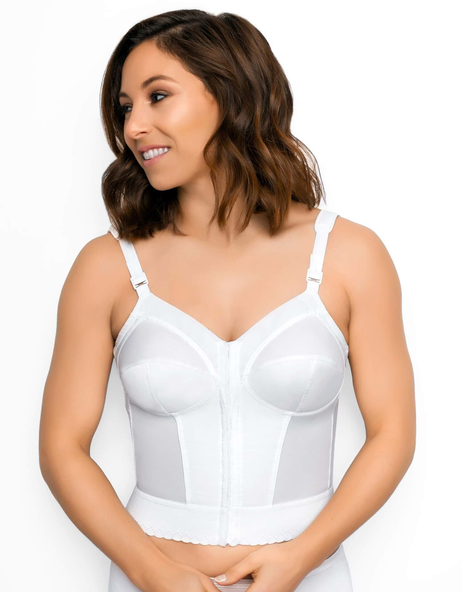 Wirefree Back Close with Comfort Lining Bra White 38D by Exquisite Form